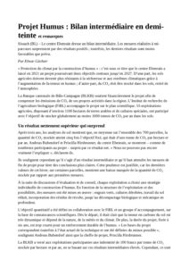 1.1 Projet Humus FIBL +° remarques